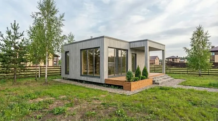 Панорамный павильон с раздвижным остеклением и плоской кровлей — проект Architect Area, фото 2